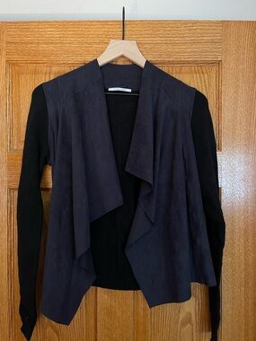 Tahari Mixed Media Waterfall Cardigan